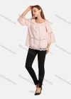 Wholesale Women's Casual Square Neck Guipure Lace&Hollow Out Bell Sleeve Plain Top - Liuhuamall