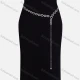 Wholesale Rhinestones Decor Metal Waist Chain QDLF2311# Silver Clothing Wholesale Market Liuhua