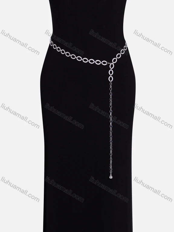 Wholesale Rhinestones Decor Metal Waist Chain QDLF2311#