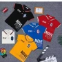 Wholesale Boys Letter Graphic Striped Trim Casual Polo Shirt 2023# preview