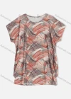 Wholesale Women's Casual Crew Neck Short Sleeve Allover Print Blouse - Liuhuamall