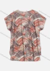 Wholesale Women's Casual Crew Neck Short Sleeve Allover Print Blouse - Liuhuamall