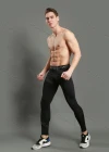 Wholesale Men's Athletic Workout Elastic Waist Ankle Length Gym Running Leggings N202# - Liuhuamall