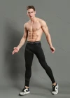 Wholesale Men's Athletic Workout Elastic Waist Ankle Length Gym Running Leggings N202# - Liuhuamall