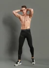 Wholesale Men's Athletic Workout Elastic Waist Ankle Length Gym Running Leggings N202# - Liuhuamall