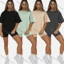 Wholesale Women's Casual Plain Round Neck Short Sleeve Tee preview