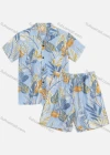 Wholesale Boy's Casual Allover Print Short Sleeve Shirt & Shorts 2 Piece Set 1Y1A0896 & 1Y1A0897# - Liuhuamall