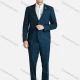 Wholesale Men's Formal Plain Single Breasted Pockets Slim Fit Lapel Blazer & Pant 2-Piece Suit Set Navy Clothing Wholesale Market Liuhua