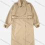 Wholesale Women's Casual Collared Patch Pocket Belted Button Thermal Trench Coat preview
