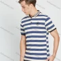 Wholesale Men's Casual Striped Colorblock Print Short Sleeve Polo Shirt preview