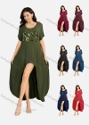 Wholesale Women's Sexy Crew Neck Short Sleeve Loose Fit Dress 8809# - Liuhuamall