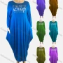 Wholesale Women's African Plus Size Crew Neck Letter Print Long Sleeve Patch Pocket Loose Fit Dress 8811# preview