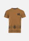 Wholesale Men's Casual Rhinestone Letter Folk Art Round Neck Short Sleeve T-shirt - Liuhuamall