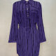 Women's Business Buttons Pocket Striped Lace Up Shirt Dress 13# Clothing Wholesale Market -LIUHUA
