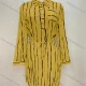 Wholesale Women's Business Buttons Pocket Striped Lace Up Shirt Dress 16# Clothing Wholesale Market Liuhua