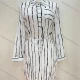 Wholesale Women's Business Buttons Pocket Striped Lace Up Shirt Dress White Clothing Wholesale Market Liuhua