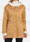Wholesale Women's Hooded Long Sleeve Thermal Lined Button Down Pockets Coat - Liuhuamall