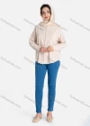 Wholesale Women's Plain Regular Fit Patch Pocket Button Down Casual Shirt Without Hijab - Liuhuamall