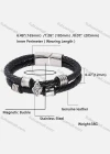Wholesale Genuine Leather Stainless Steel Magnetic Buckle Bracelet SP0341# - Liuhuamall