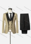 Wholesale Men's Formal Lapel Blazer & Waistcoat & Pants Wedding Groomsmen 3-piece Suit Set - Liuhuamall