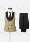 Wholesale Men's Formal Lapel Blazer & Waistcoat & Pants Wedding Groomsmen 3-piece Suit Set - Liuhuamall