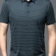 Wholesale Men's Casual Striped Short Sleeve Polo Shirt T1930# Blue Clothing Wholesale Market Liuhua