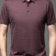 Wholesale Men's Casual Striped Short Sleeve Polo Shirt T1930# Red Clothing Wholesale Market Liuhua