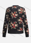 Wholesale Women's Casual Mock Neck Long Sleeve Zip Floral Print Jacket 6362# - Liuhuamall