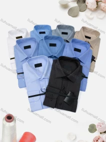 Wholesale Men's Casual Plain Long Sleeve Collared Button Down Shirt 6922-9#, LIUHUA CLOTHING WHOLESALE