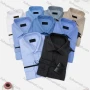 Wholesale Men's Casual Plain Long Sleeve Collared Button Down Shirt 6922-9# preview