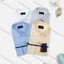 Wholesale Men's Casual Plain Long Sleeve Collared Button Down Shirt 734-4# preview