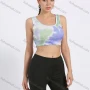 Wholesale Women's Sporty Tie Dye Scoop Neck Crop Tank Top preview