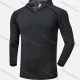Wholesale Men's Athletic Workout Long Sleeve Fitness Hoodie L1084# Charcoal Gray Clothing Wholesale Market Liuhua