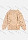 Wholesale Women's Winter Plain Crew Neck Cable Knit Long Sleeve Comfy Sweater - Liuhuamall