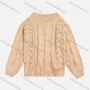 Wholesale Women's Winter Plain Crew Neck Cable Knit Long Sleeve Comfy Sweater preview