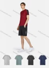 Wholesale Men's Sporty Round Neck Short Sleeve Striped Quick Dry Breathable T-Shirt - Liuhuamall