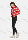 Wholesale Women's Fashion Stand Collar Heart Print Zipper Puffer Jacket 665# - Liuhuamall