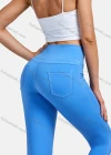 Wholesale Women's Plain Patch Pockets Elastic Sporty Legging - Liuhuamall