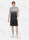Wholesale Men's Sporty Round Neck Short Sleeve Gradient Quick Dry Breathable T-Shirt - Liuhuamall