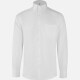 Men's Formal Plain Collared Button Down Patch Pocket Long Sleeve Shirts White Clothing Wholesale Market -LIUHUA