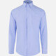 Men's Business Plain Collared Button Down Patch Pocket Long Sleeve Shirts Blue Clothing Wholesale Market -LIUHUA