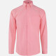 Men's Fashion Plain Collared Button Down Patch Pocket Long Sleeve Shirts Pink Clothing Wholesale Market -LIUHUA