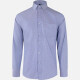Men's Casual Plain Collared Button Down Patch Pocket Long Sleeve Shirts Blue Clothing Wholesale Market -LIUHUA