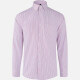 Men's Business Striped Collared Button Down Patch Pocket Long Sleeve Shirts Pink Clothing Wholesale Market -LIUHUA