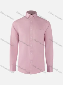 Wholesale Men's Business Plain Collared Button Down Patch Pocket Long Sleeve Shirts, LIUHUA CLOTHING WHOLESALE