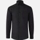 Men's Formal Plain Collared Button Down Patch Pocket Long Sleeve Shirts Black Clothing Wholesale Market -LIUHUA
