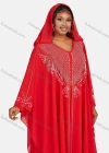 Wholesale Women's Chiffon Vintage Muslim Khimar Jellabiya Sequin Hooded Abaya Cloak - Liuhuamall