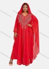 Wholesale Women's Chiffon Vintage Muslim Khimar Jellabiya Sequin Hooded Abaya Cloak - Liuhuamall