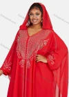 Wholesale Women's Chiffon Vintage Muslim Khimar Jellabiya Sequin Hooded Abaya Cloak - Liuhuamall