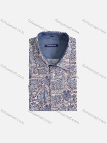 Wholesale Men's Casual Short Sleeve Allover Print Button Down Shirt SUKS012#, LIUHUA CLOTHING WHOLESALE